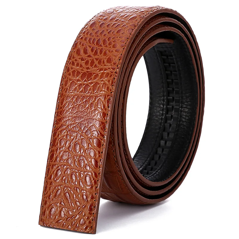 MYMC 3.5cm Men Two Layer Cowhide Belt without Buckle for Automatic Buckle DIY Belt Universal Belts WaistBand Textil Printing