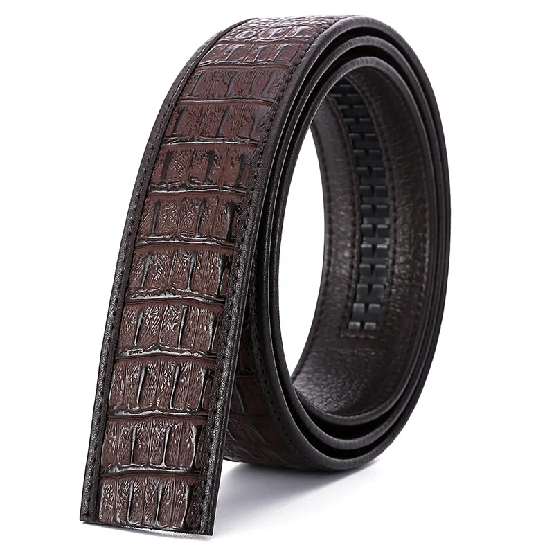 MYMC 3.5cm Men Two Layer Cowhide Belt without Buckle for Automatic Buckle DIY Belt Universal Belts WaistBand Textil Printing