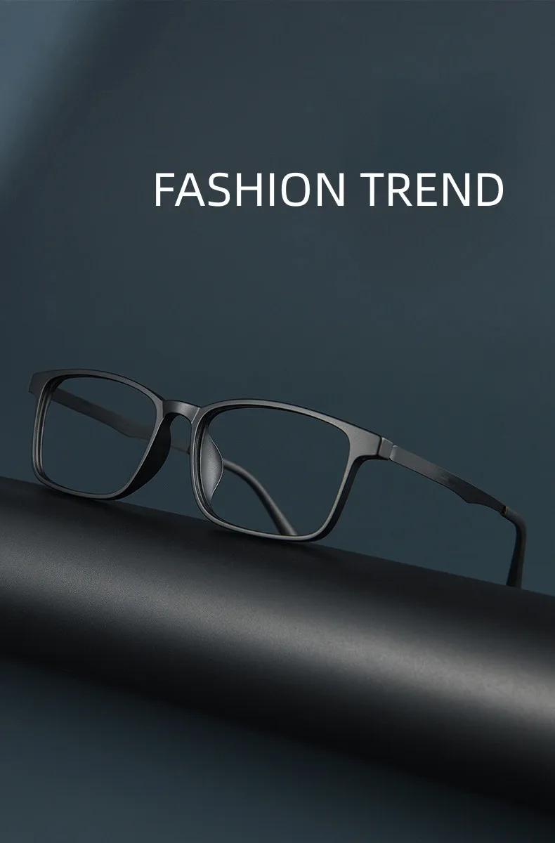 New 2024 Business Eyewear Retro Big Square TR90 Titanium Eyeglasses Myopia Optical Prescription Glasses Frame For Men A1003