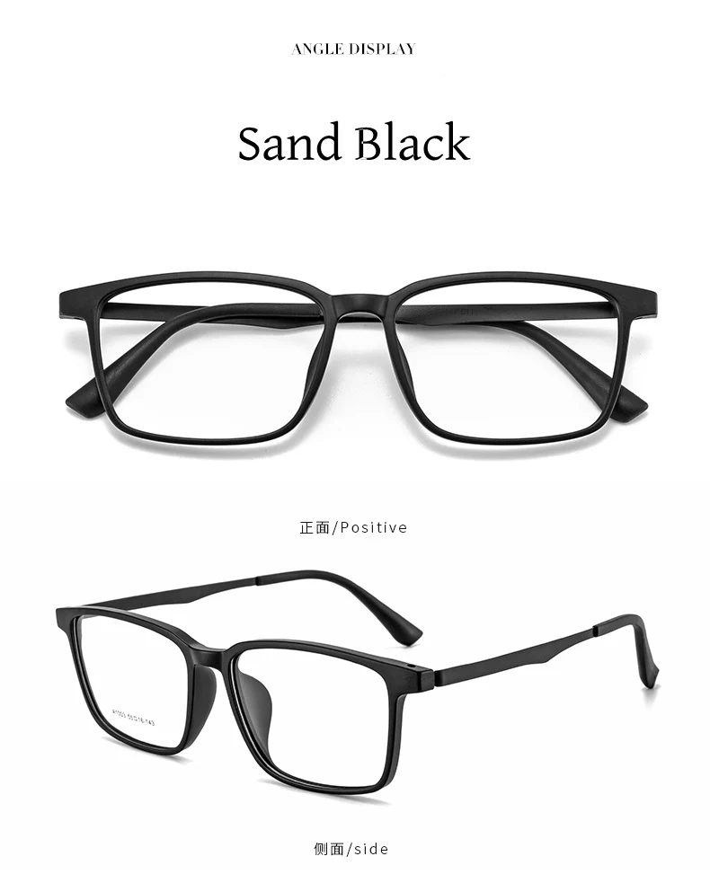 New 2024 Business Eyewear Retro Big Square TR90 Titanium Eyeglasses Myopia Optical Prescription Glasses Frame For Men A1003