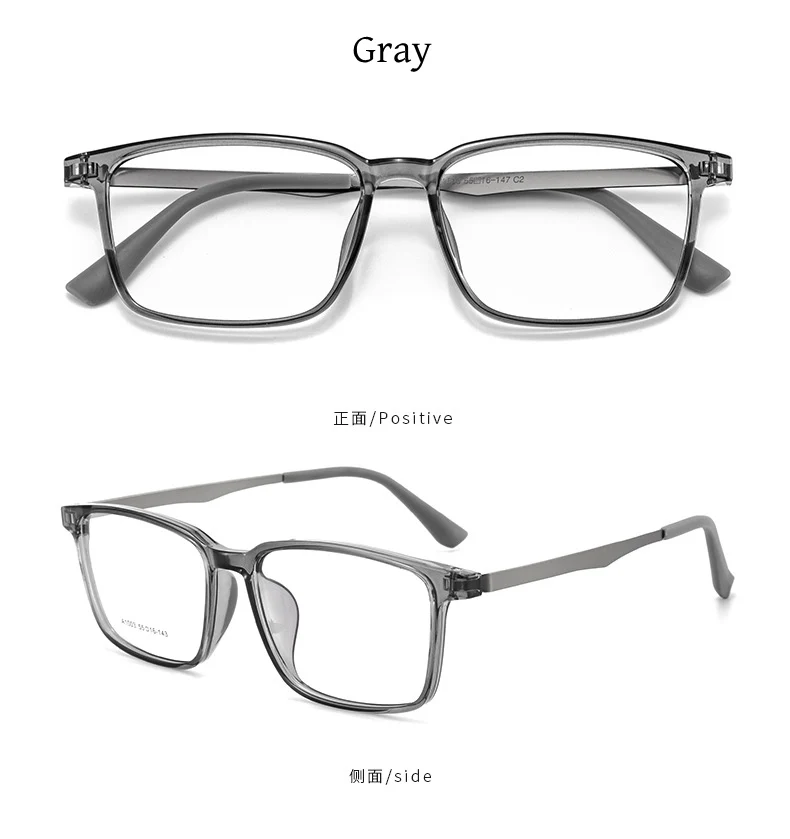 New 2024 Business Eyewear Retro Big Square TR90 Titanium Eyeglasses Myopia Optical Prescription Glasses Frame For Men A1003