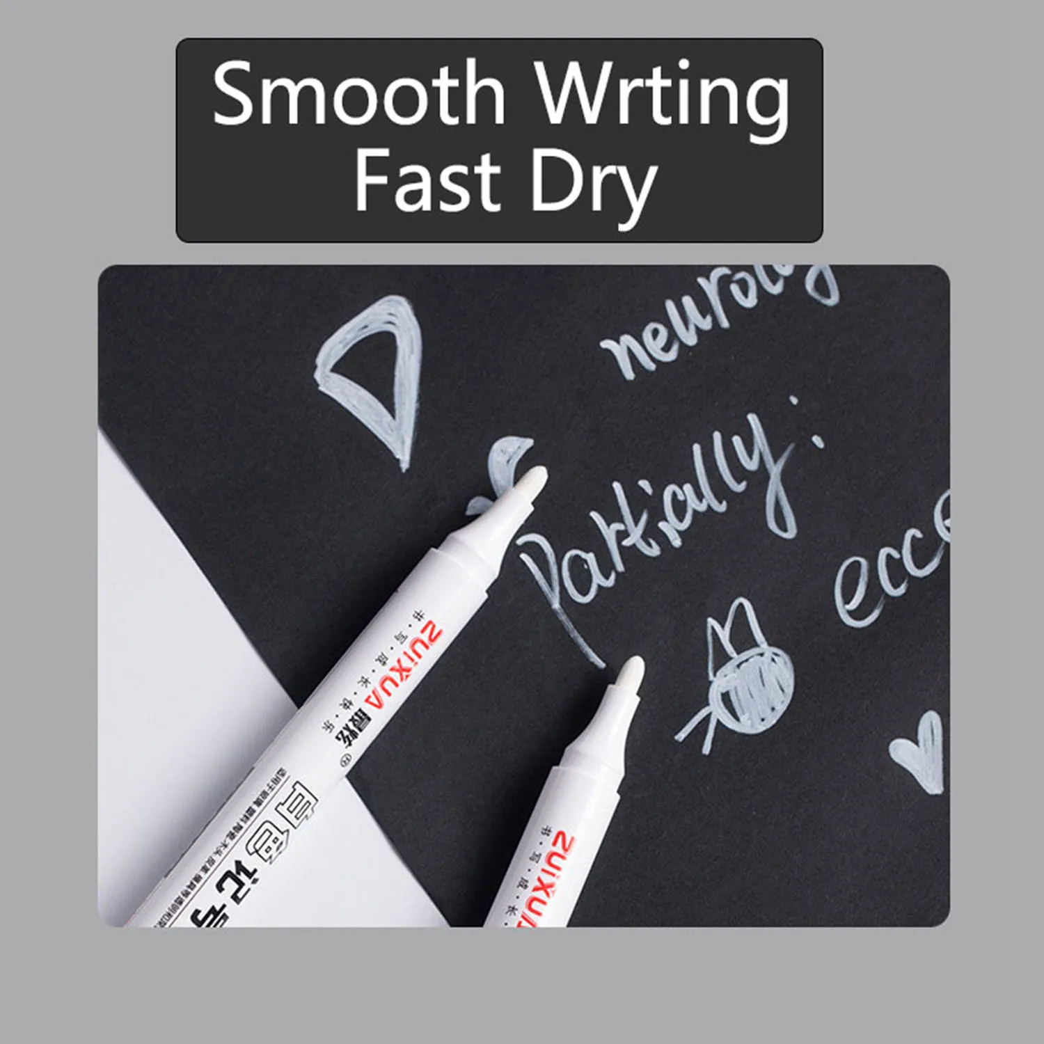 1/3/5/10pcs White Marker Pens set 2.0mm Oily Waterproof Gel Pen Graffiti Sketching Marker Stationery Writing School supplies
