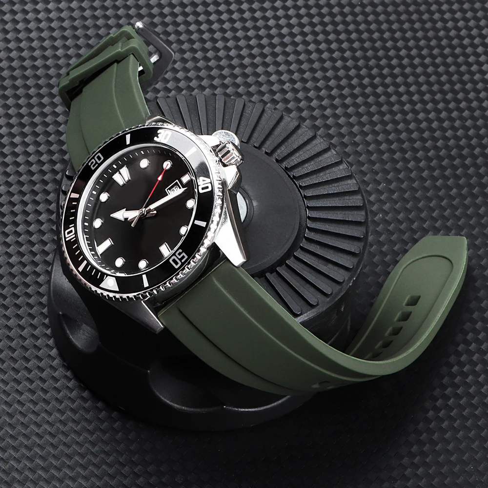 Universal Watrproof Rubber Strap for Rolex 20mm 22mm for Armani for Omega Wristbelt Sport Silicone Watch Band for Seiko Bracelet