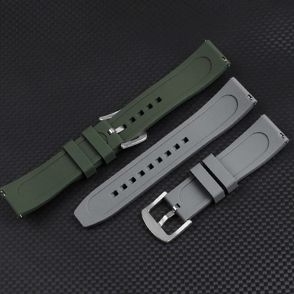 Universal Watrproof Rubber Strap for Rolex 20mm 22mm for Armani for Omega Wristbelt Sport Silicone Watch Band for Seiko Bracelet