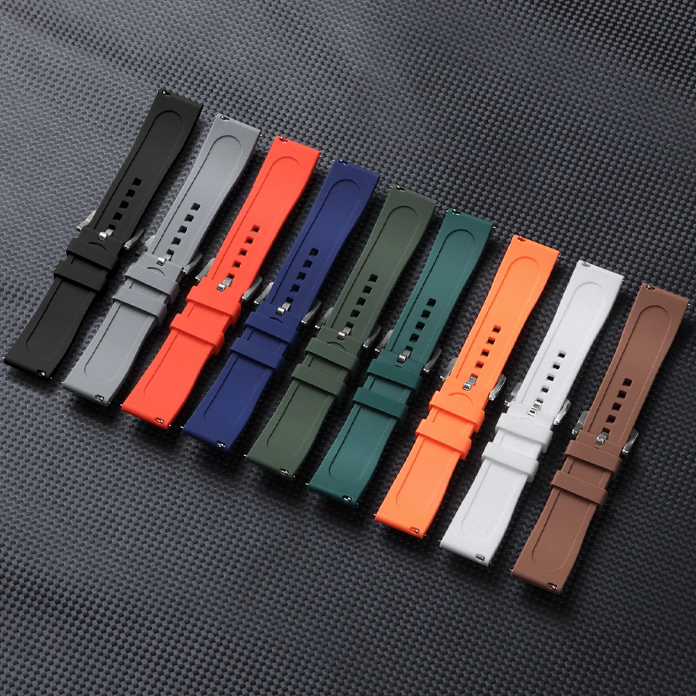 Universal Watrproof Rubber Strap for Rolex 20mm 22mm for Armani for Omega Wristbelt Sport Silicone Watch Band for Seiko Bracelet