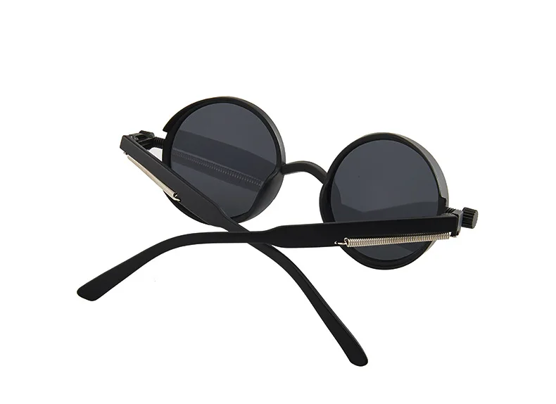 Classic Gothic Steampunk Sunglasses Luxury Brand Designer High Quality Men and Women Retro Round Pc Frame Sunglasses for Male