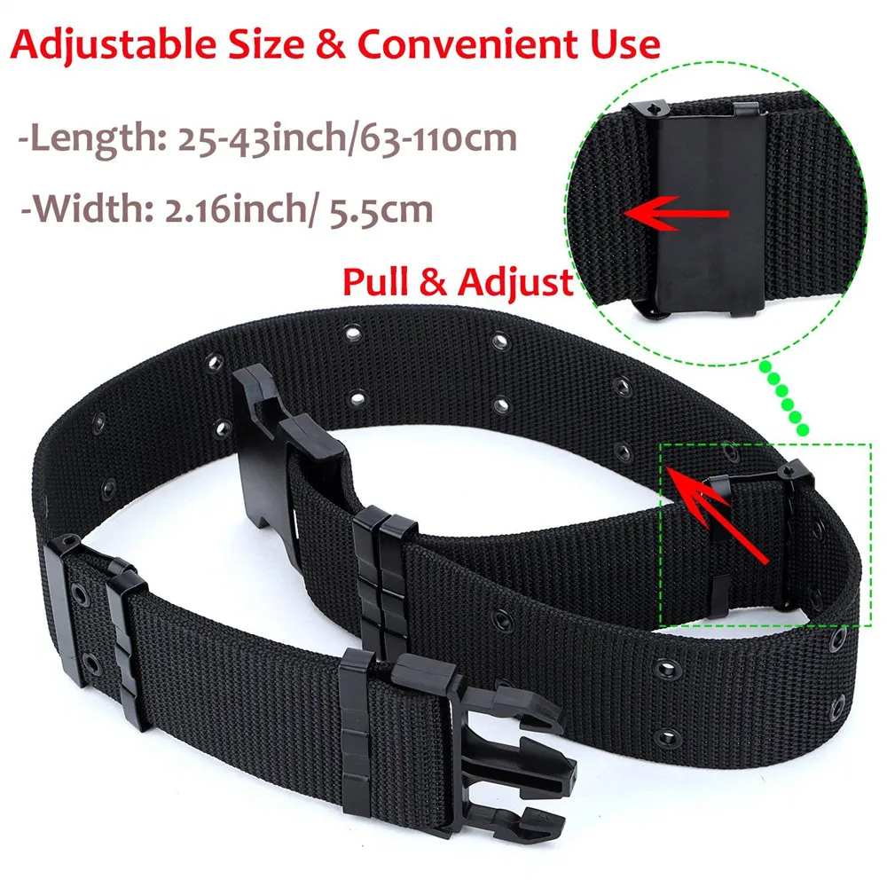 Wide Army Belt Tactical Military Nylon Waist Belts Quick Release Hunting Training Strong Metal BuckleOutdoor Sports Waistband