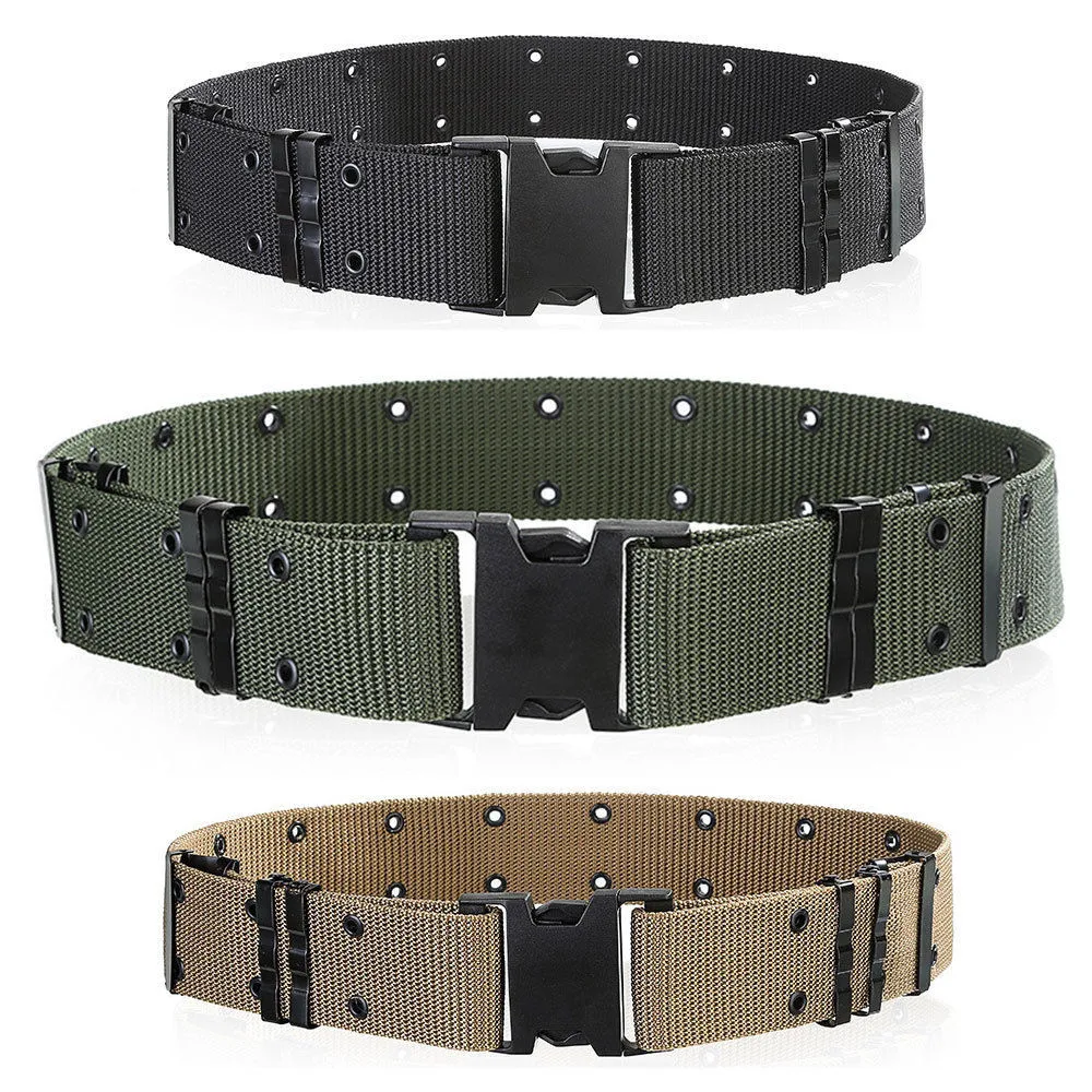 Wide Army Belt Tactical Military Nylon Waist Belts Quick Release Hunting Training Strong Metal BuckleOutdoor Sports Waistband