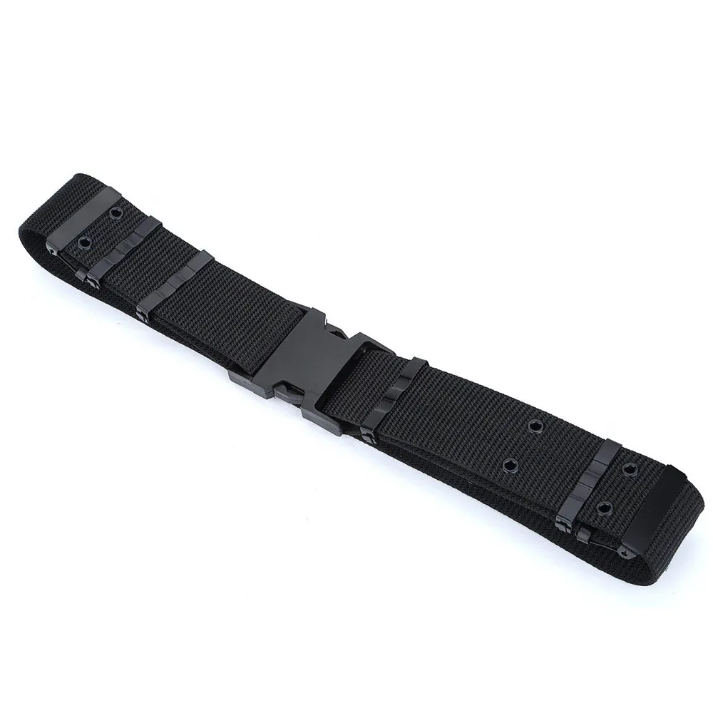 Wide Army Belt Tactical Military Nylon Waist Belts Quick Release Hunting Training Strong Metal BuckleOutdoor Sports Waistband