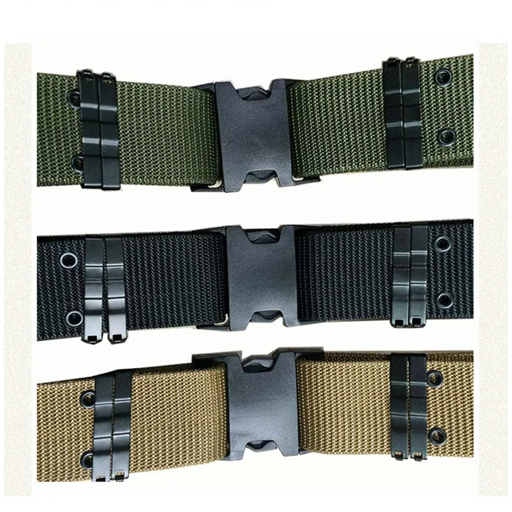 Wide Army Belt Tactical Military Nylon Waist Belts Quick Release Hunting Training Strong Metal BuckleOutdoor Sports Waistband