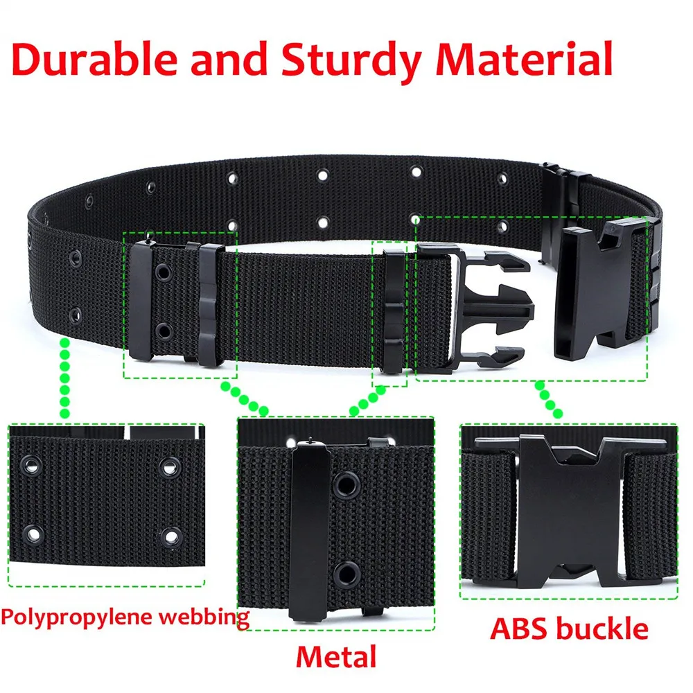 Wide Army Belt Tactical Military Nylon Waist Belts Quick Release Hunting Training Strong Metal BuckleOutdoor Sports Waistband