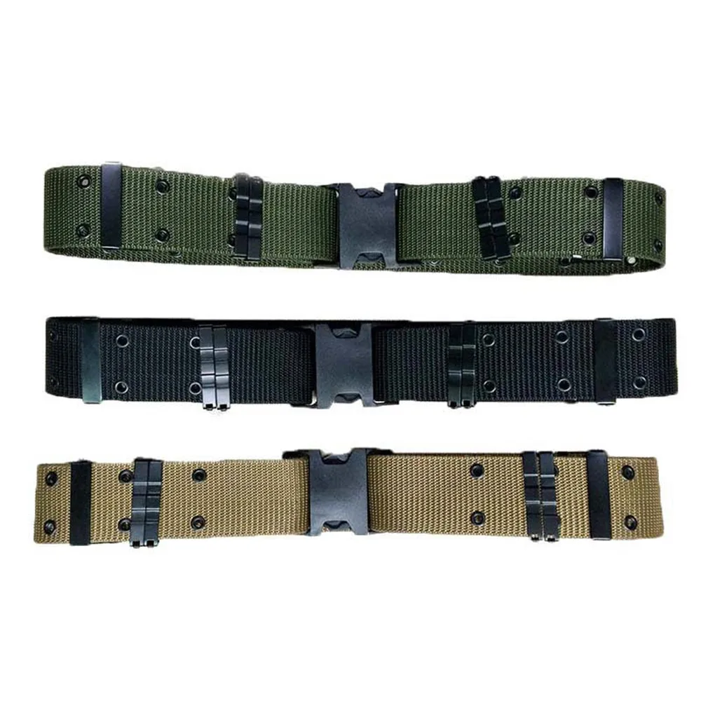 Wide Army Belt Tactical Military Nylon Waist Belts Quick Release Hunting Training Strong Metal BuckleOutdoor Sports Waistband
