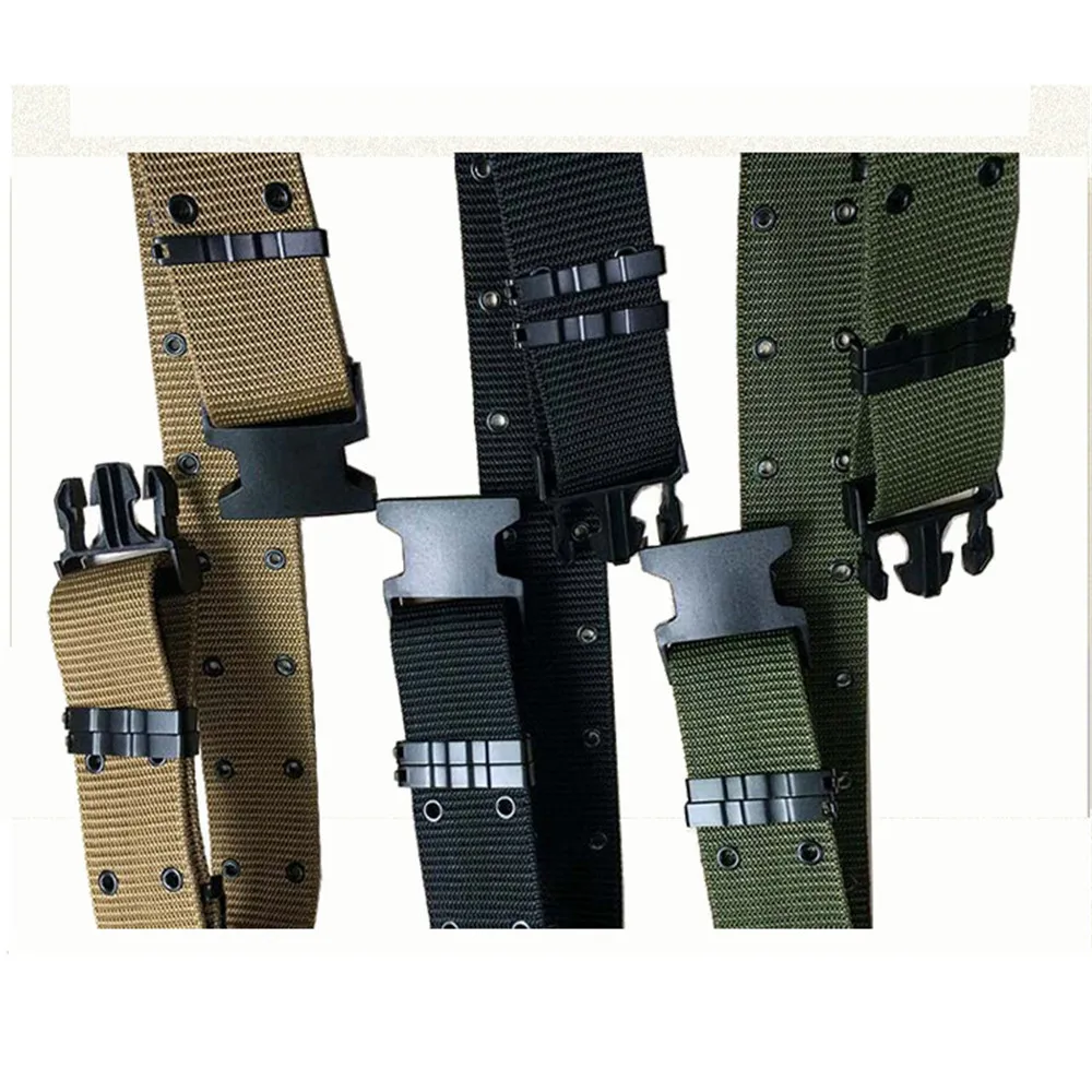 Wide Army Belt Tactical Military Nylon Waist Belts Quick Release Hunting Training Strong Metal BuckleOutdoor Sports Waistband