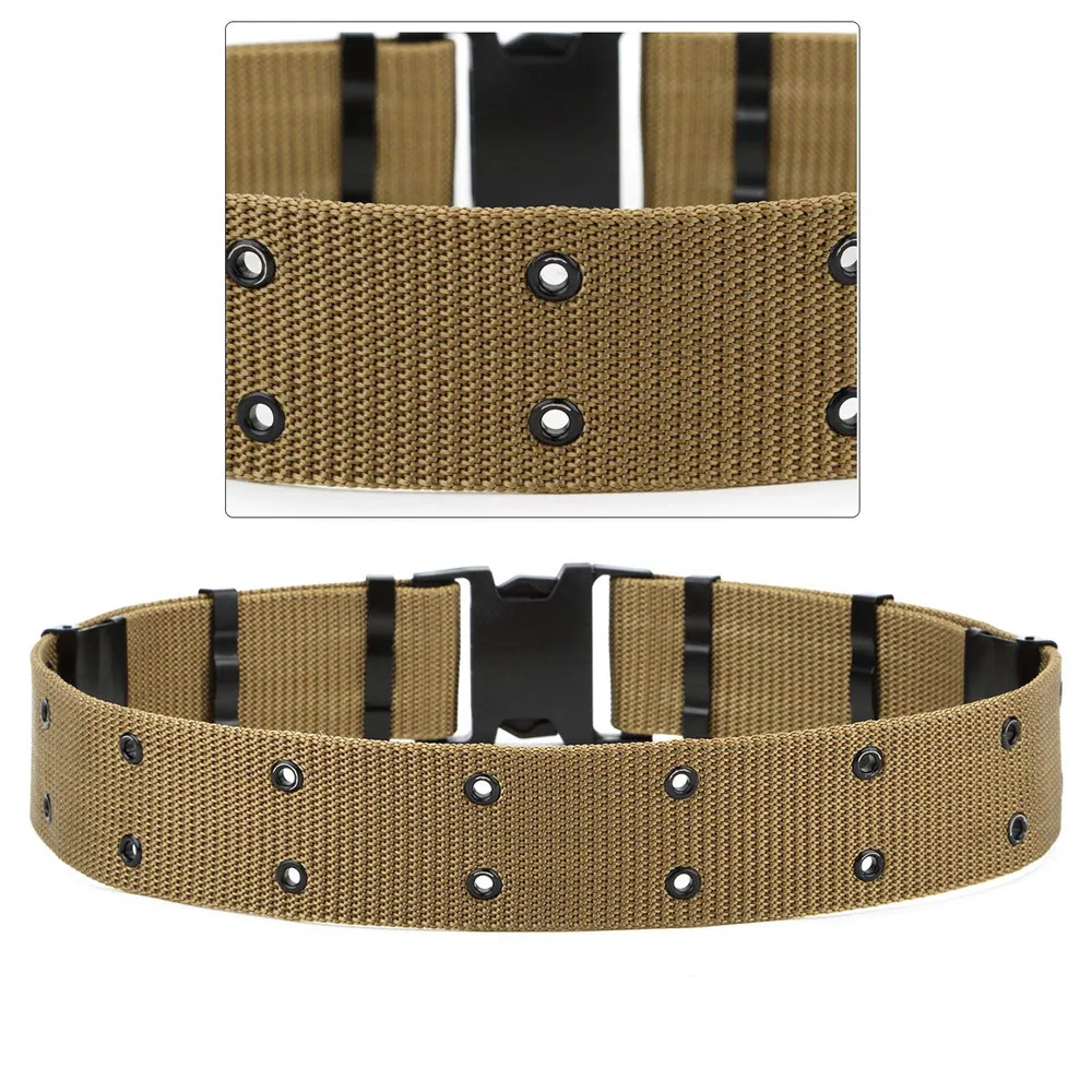Wide Army Belt Tactical Military Nylon Waist Belts Quick Release Hunting Training Strong Metal BuckleOutdoor Sports Waistband