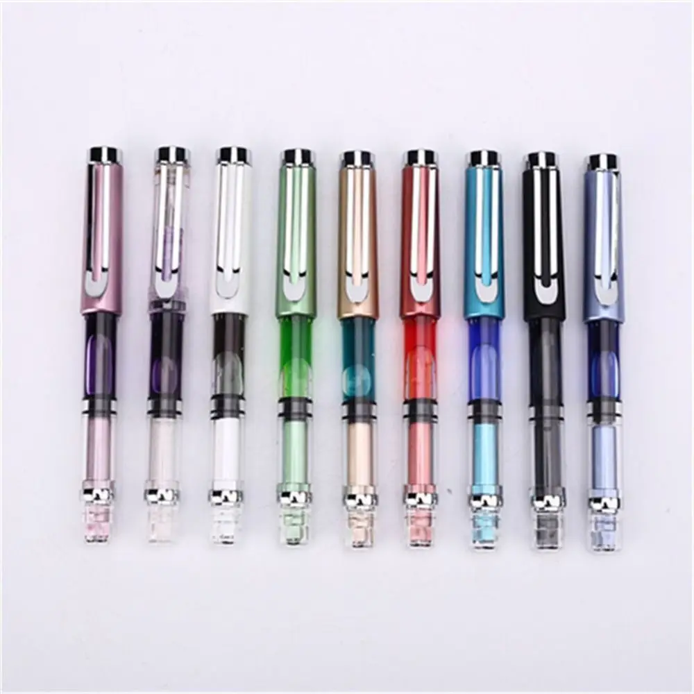 Student Office Business 0.38mm Transparent EF Nib Piston Fountain Pen Ink Pens Fountain Pen Writing Pen