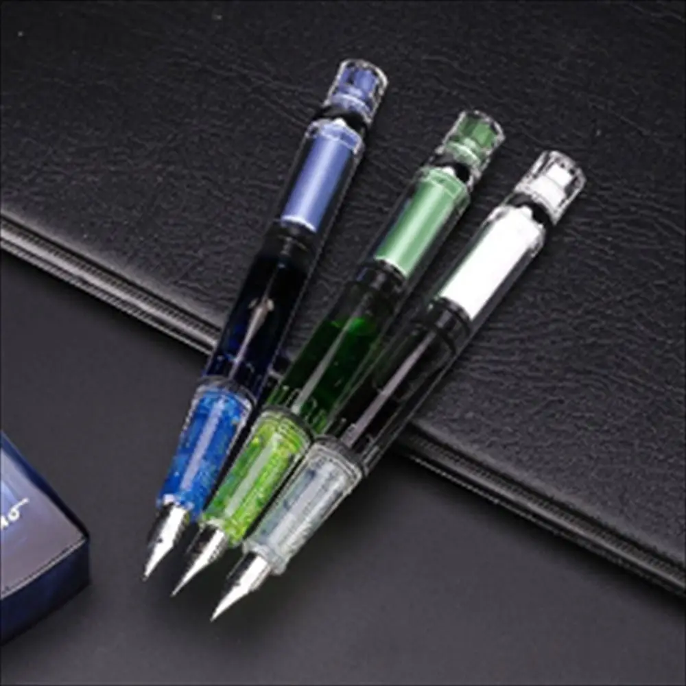 Student Office Business 0.38mm Transparent EF Nib Piston Fountain Pen Ink Pens Fountain Pen Writing Pen
