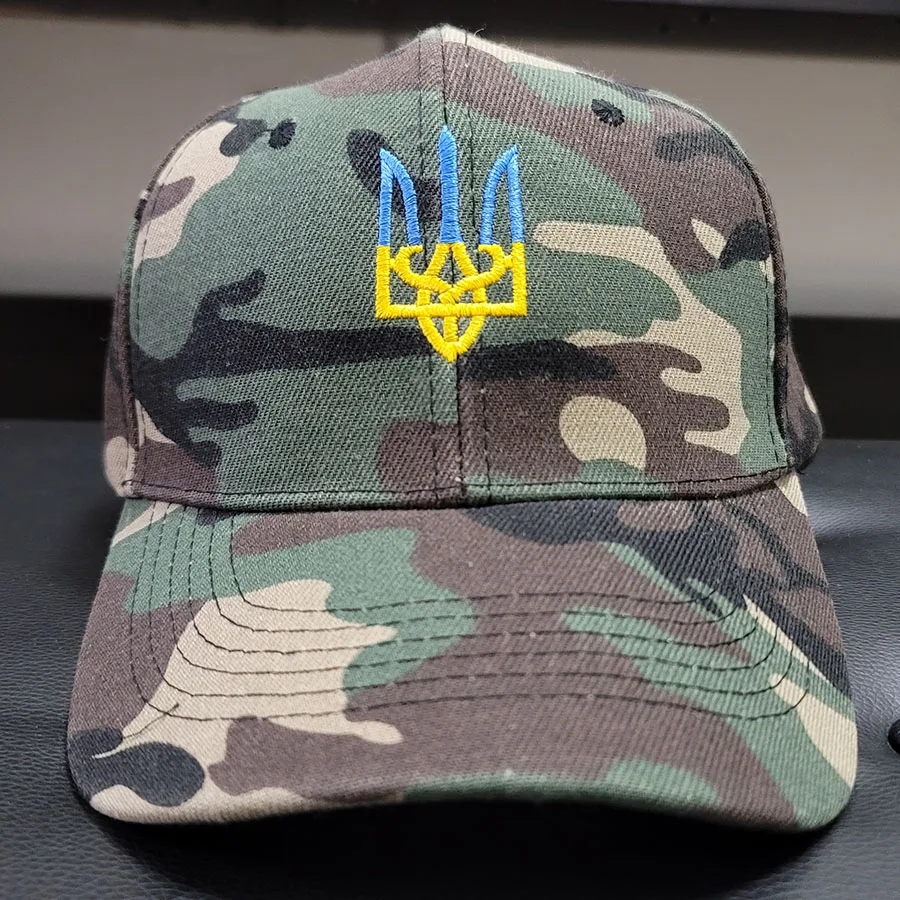 Embroidery Ukraine trident Symbol Spetsnaz Special Forces Men Women Boy Baseball Caps Dad caps Snapback Adjustable Camouflage