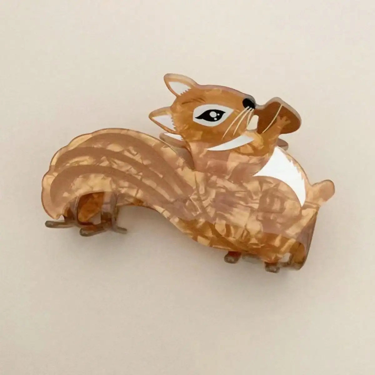 1/2pcs Brown Autumn Animal Series Hair Grab Acrylic Gripper Sweet Back Hair Clip Super Cute Hairpin Shark Clip
