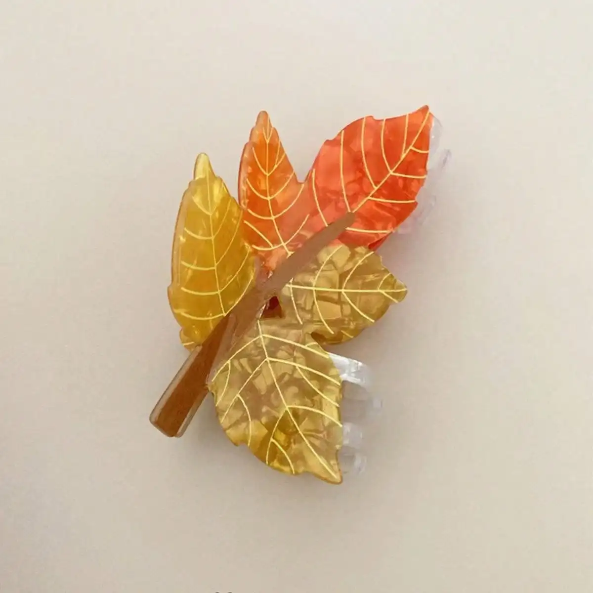 1/2pcs Brown Autumn Animal Series Hair Grab Acrylic Gripper Sweet Back Hair Clip Super Cute Hairpin Shark Clip