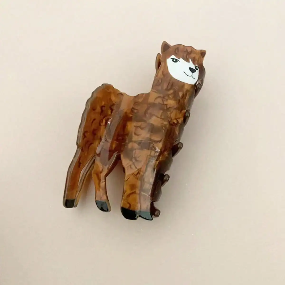 1/2pcs Brown Autumn Animal Series Hair Grab Acrylic Gripper Sweet Back Hair Clip Super Cute Hairpin Shark Clip