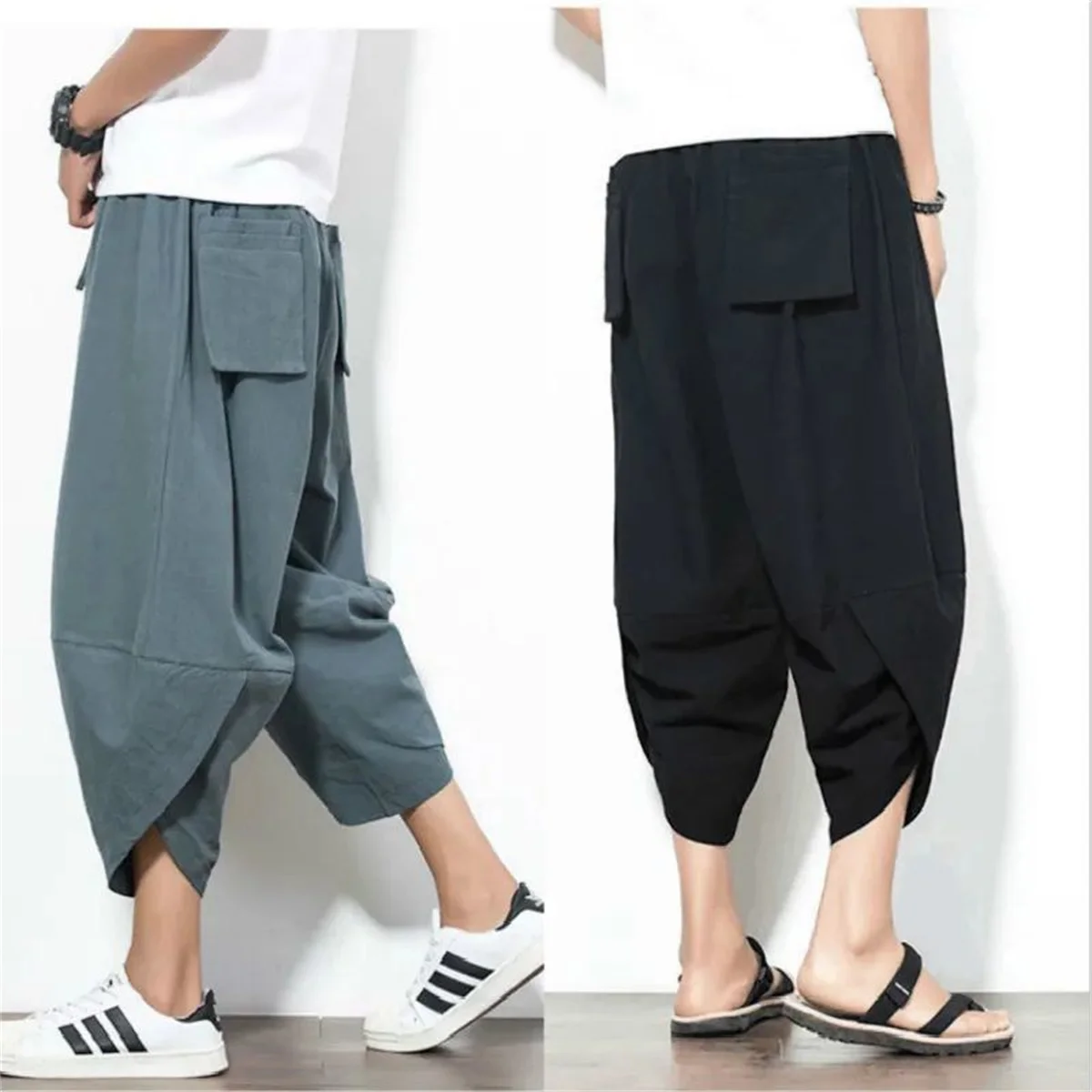 Streetwear Cross Pants Men’s Harajuku Casual Harem Pants Male Baggy High Quality Jogger Sweatpants Woman Large Size Summer Men