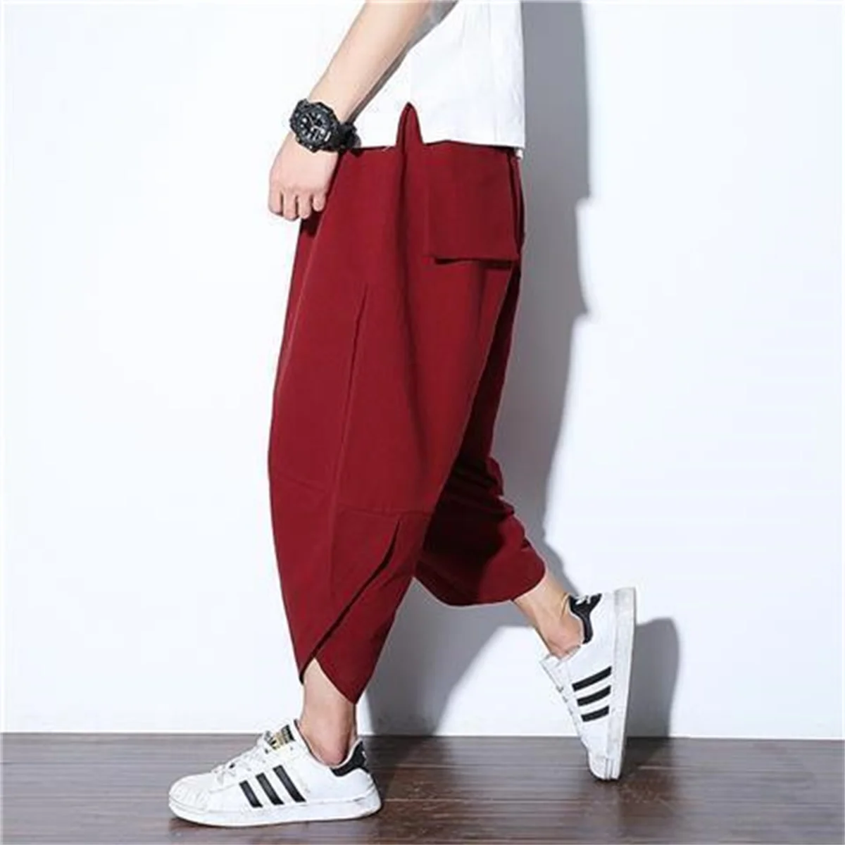 Streetwear Cross Pants Men’s Harajuku Casual Harem Pants Male Baggy High Quality Jogger Sweatpants Woman Large Size Summer Men