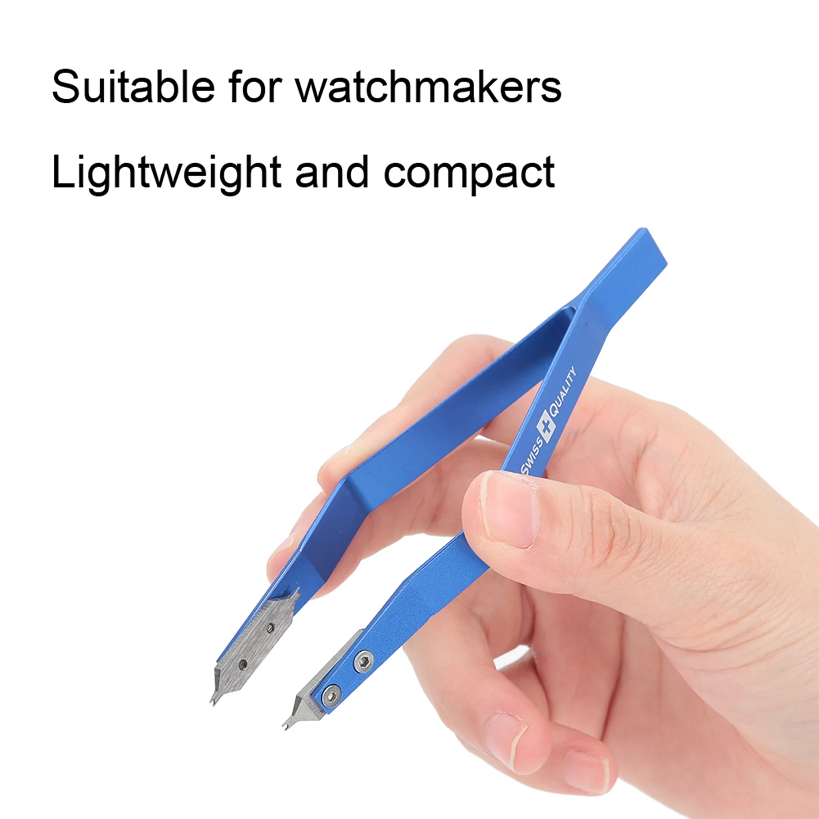 Spring Tweezers V Shape Metal Spring Tweezers Watch Band Removing Watch Repairing Tool (Blue) Watch Repairing Tool