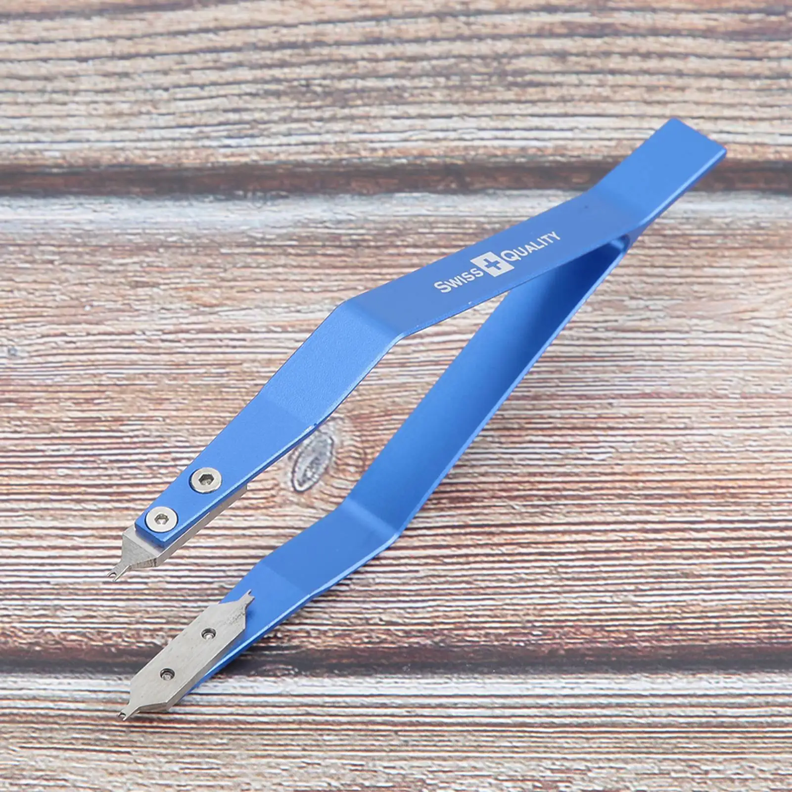 Spring Tweezers V Shape Metal Spring Tweezers Watch Band Removing Watch Repairing Tool (Blue) Watch Repairing Tool