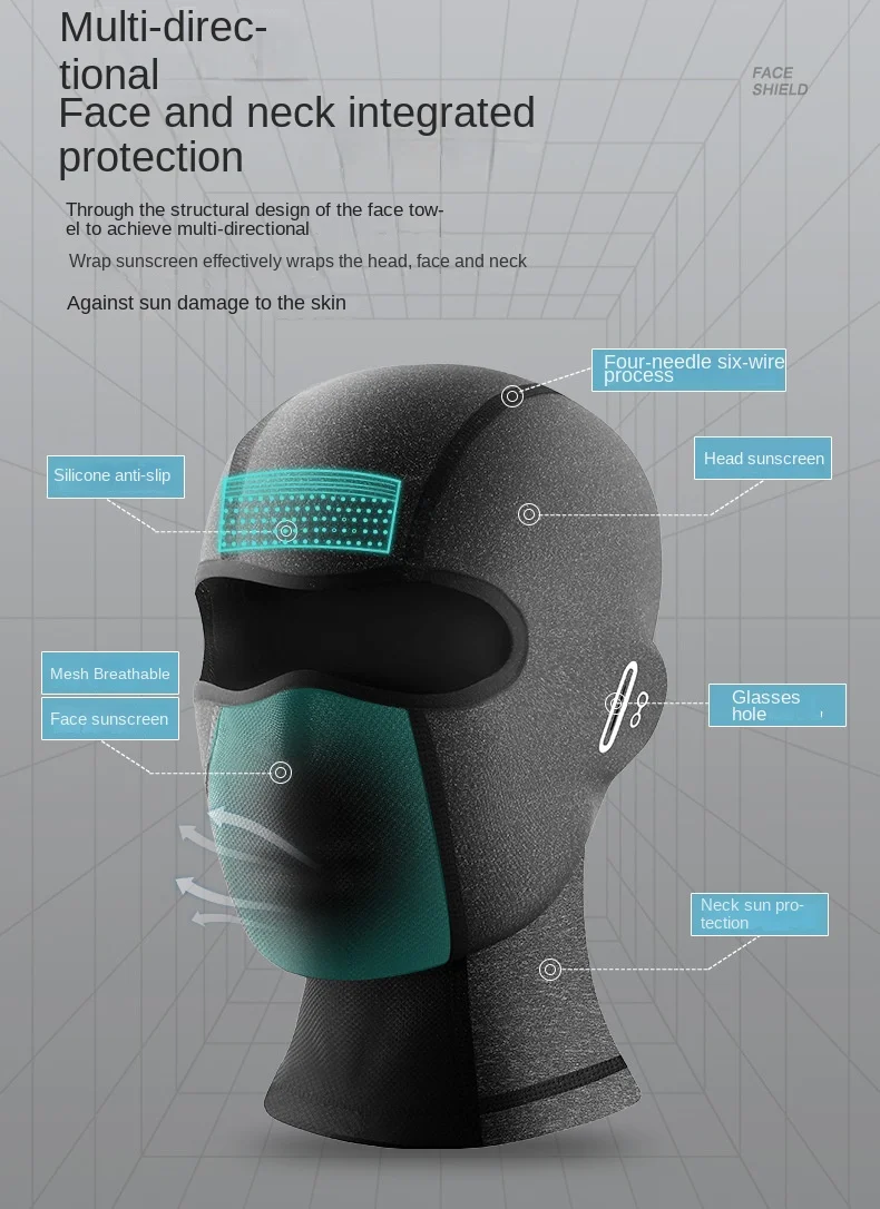 Motorcycle Riding Headwear Sun UV Protection For The Face Summer Breathable Full Face Mask Balaclava Moto Biker Cycling Mask