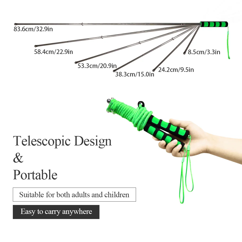 Giant Bubble Blowing Prop Large Size Adjustable Outdoor 1 2 6 Hole Bubble Rope Double Rod Magic Soap Bubble Performance Toy