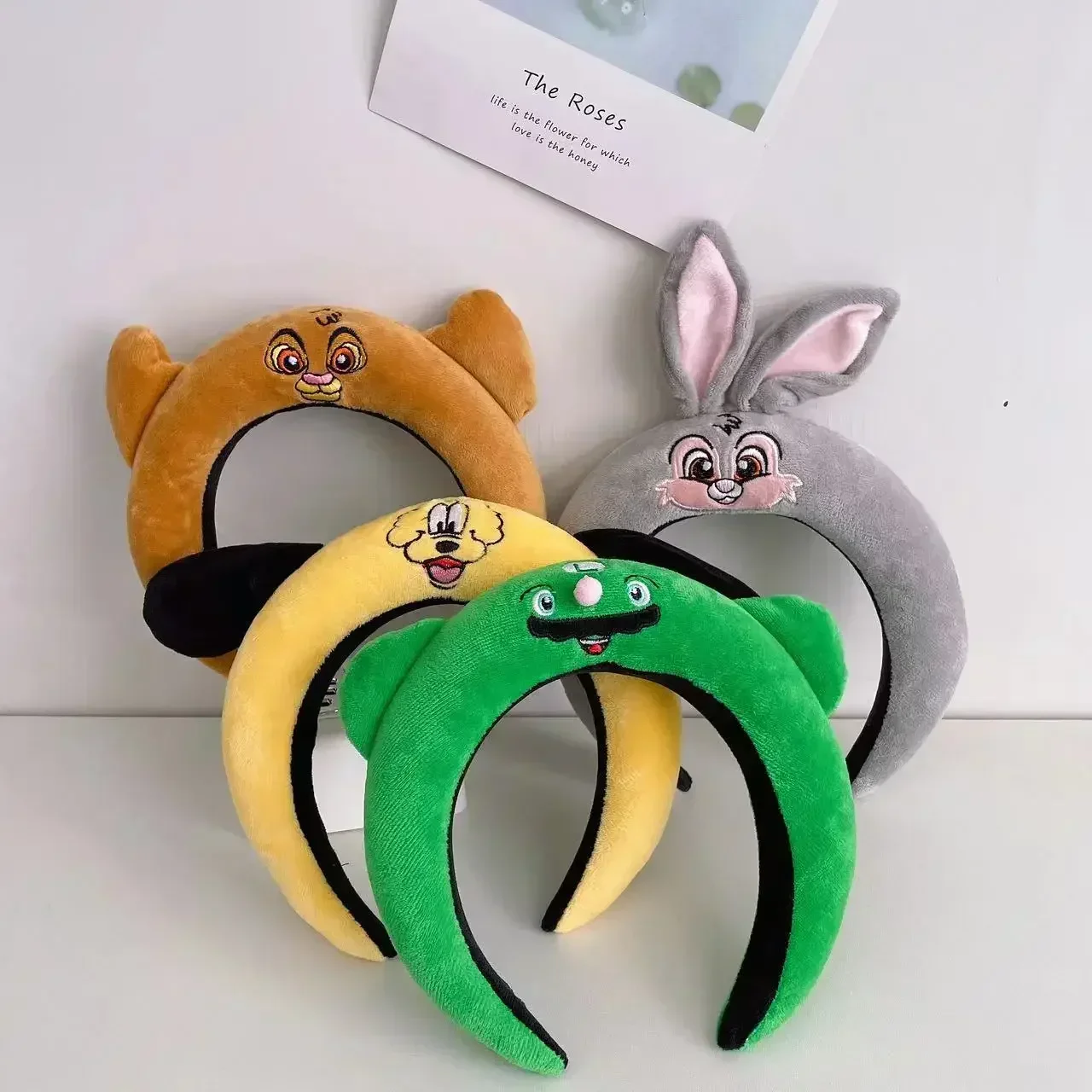 Disney Cartoon Winnie the Pooh Headband Girls Suelly Plush Ears Hair Bands Baby Eeyore Headwear Kid Fall Winter Hair Accessories