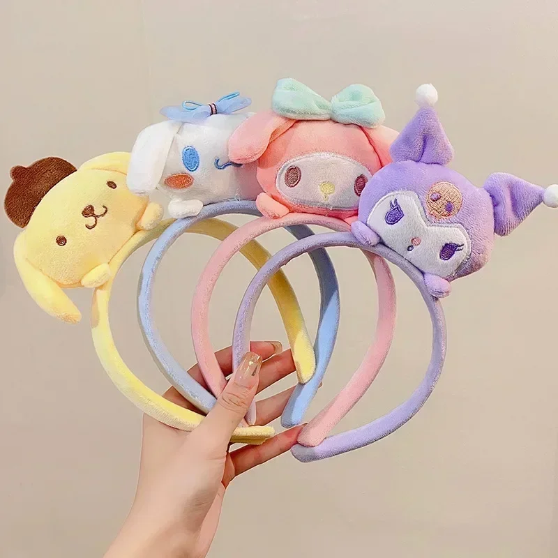 Disney Cartoon Winnie the Pooh Headband Girls Suelly Plush Ears Hair Bands Baby Eeyore Headwear Kid Fall Winter Hair Accessories