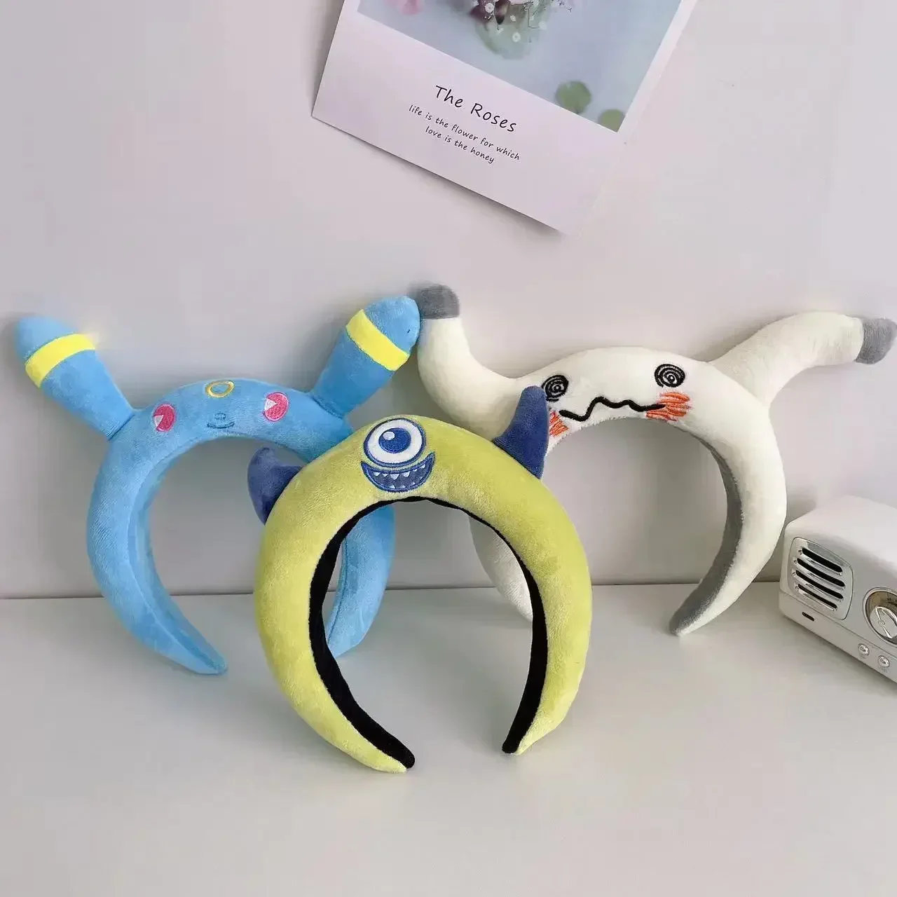 Disney Cartoon Winnie the Pooh Headband Girls Suelly Plush Ears Hair Bands Baby Eeyore Headwear Kid Fall Winter Hair Accessories
