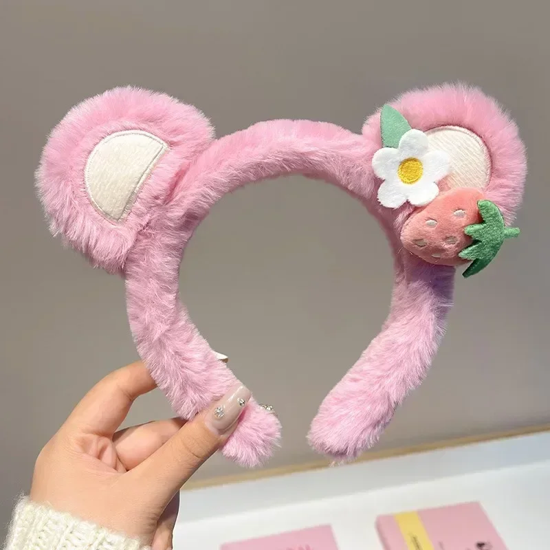 Disney Cartoon Winnie the Pooh Headband Girls Suelly Plush Ears Hair Bands Baby Eeyore Headwear Kid Fall Winter Hair Accessories