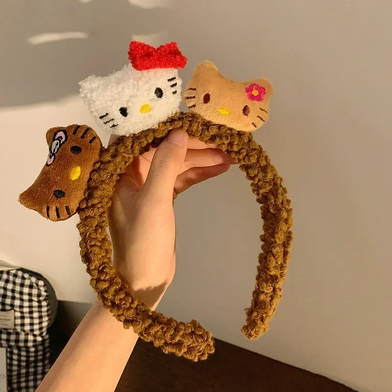 Disney Cartoon Winnie the Pooh Headband Girls Suelly Plush Ears Hair Bands Baby Eeyore Headwear Kid Fall Winter Hair Accessories