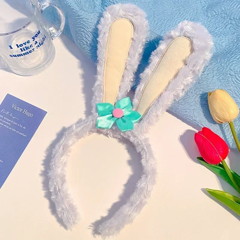 Disney Cartoon Winnie the Pooh Headband Girls Suelly Plush Ears Hair Bands Baby Eeyore Headwear Kid Fall Winter Hair Accessories