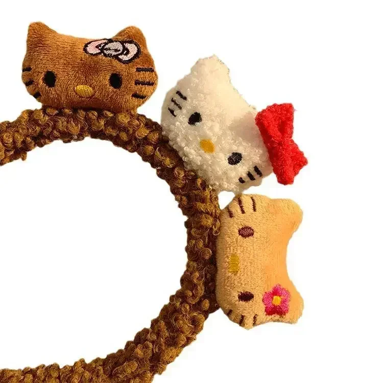 Disney Cartoon Winnie the Pooh Headband Girls Suelly Plush Ears Hair Bands Baby Eeyore Headwear Kid Fall Winter Hair Accessories