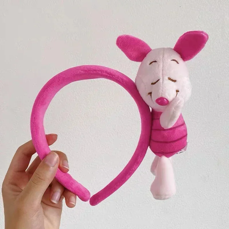 Disney Cartoon Winnie the Pooh Headband Girls Suelly Plush Ears Hair Bands Baby Eeyore Headwear Kid Fall Winter Hair Accessories