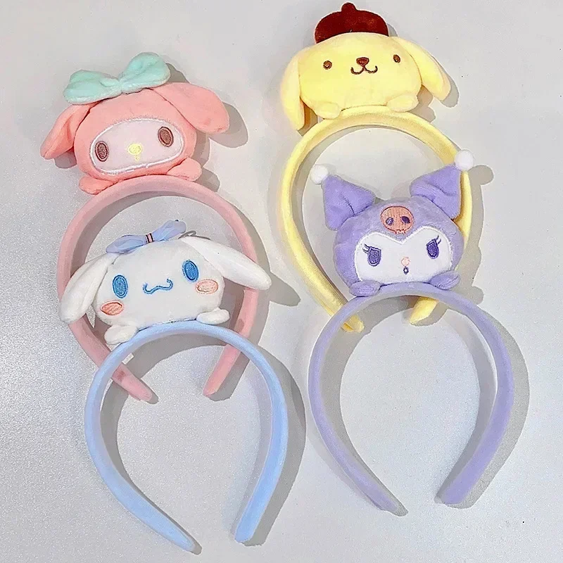 Disney Cartoon Winnie the Pooh Headband Girls Suelly Plush Ears Hair Bands Baby Eeyore Headwear Kid Fall Winter Hair Accessories