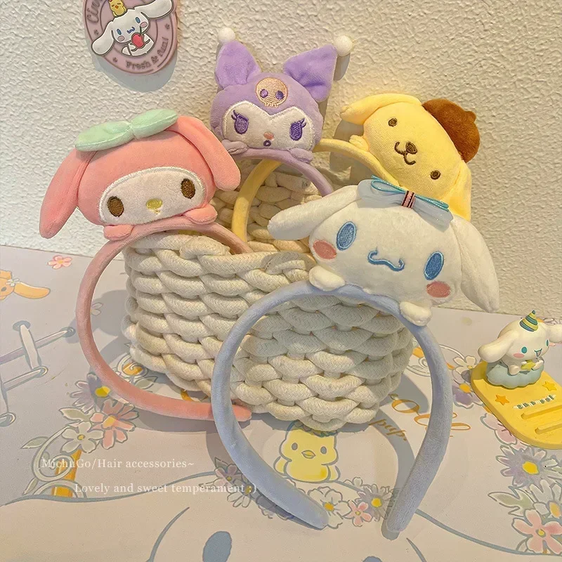 Disney Cartoon Winnie the Pooh Headband Girls Suelly Plush Ears Hair Bands Baby Eeyore Headwear Kid Fall Winter Hair Accessories