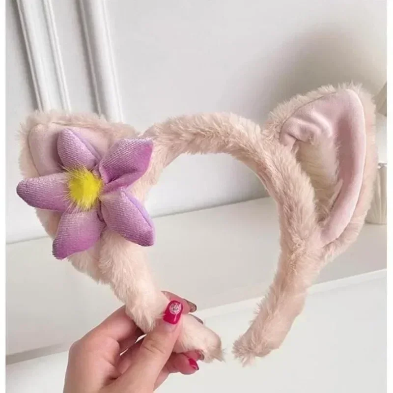 Disney Cartoon Winnie the Pooh Headband Girls Suelly Plush Ears Hair Bands Baby Eeyore Headwear Kid Fall Winter Hair Accessories