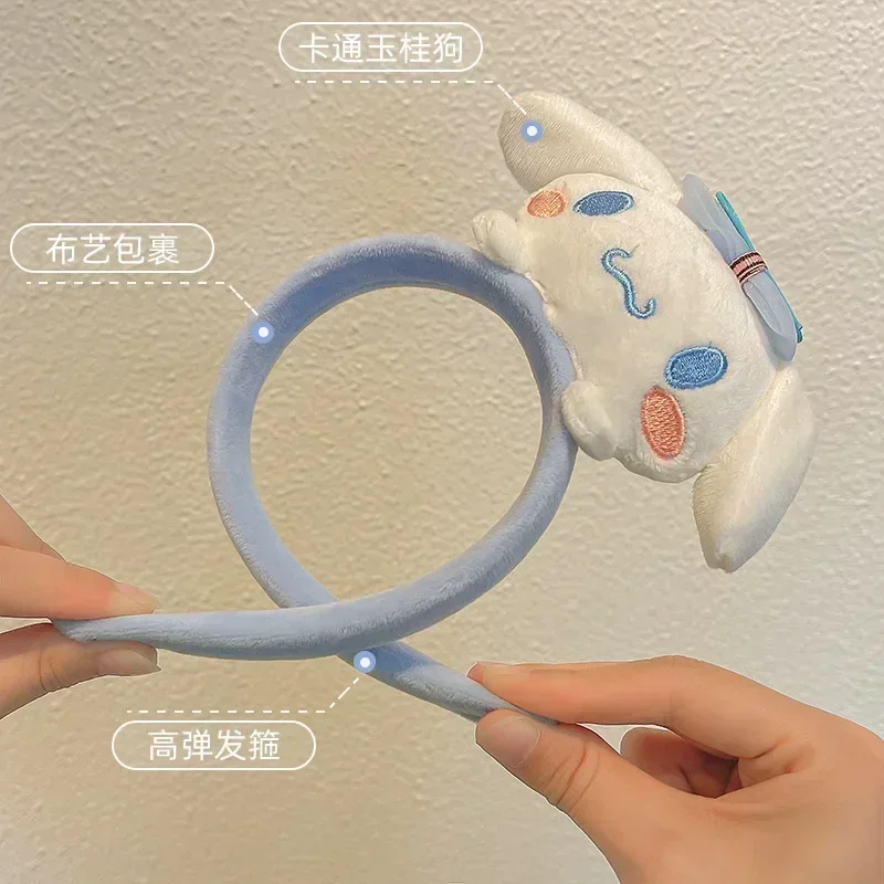 Disney Cartoon Winnie the Pooh Headband Girls Suelly Plush Ears Hair Bands Baby Eeyore Headwear Kid Fall Winter Hair Accessories
