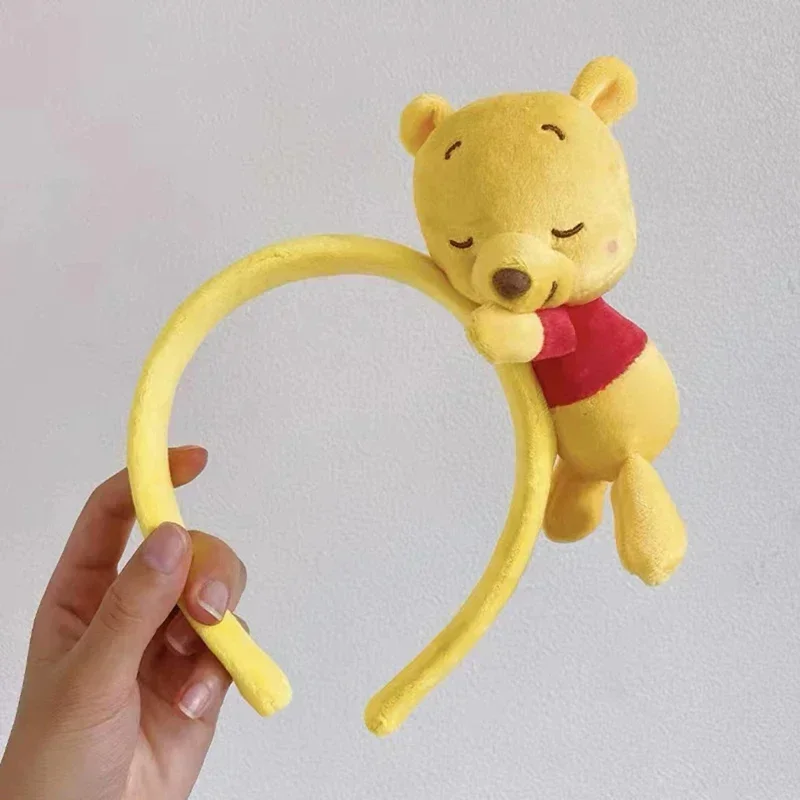 Disney Cartoon Winnie the Pooh Headband Girls Suelly Plush Ears Hair Bands Baby Eeyore Headwear Kid Fall Winter Hair Accessories