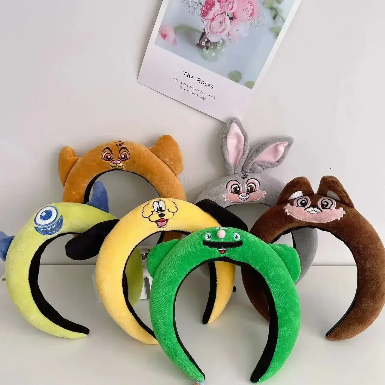 Disney Cartoon Winnie the Pooh Headband Girls Suelly Plush Ears Hair Bands Baby Eeyore Headwear Kid Fall Winter Hair Accessories