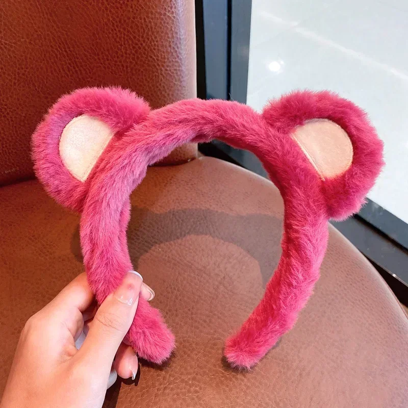 Disney Cartoon Winnie the Pooh Headband Girls Suelly Plush Ears Hair Bands Baby Eeyore Headwear Kid Fall Winter Hair Accessories