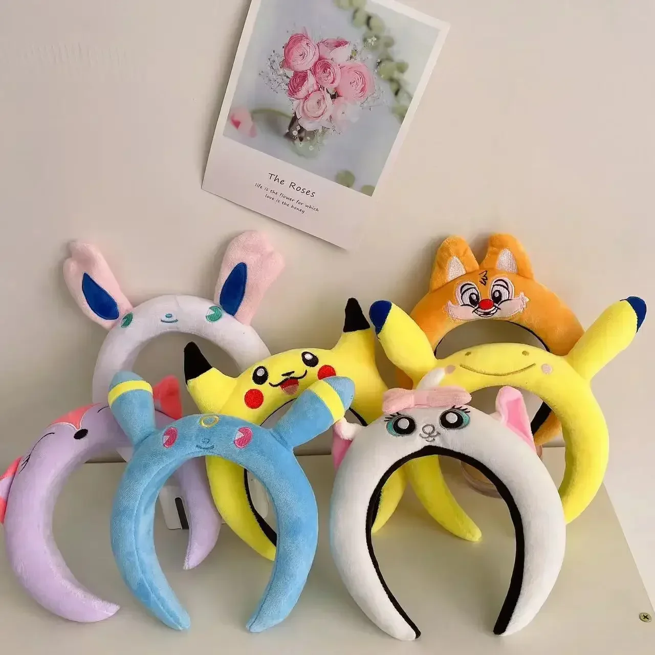 Disney Cartoon Winnie the Pooh Headband Girls Suelly Plush Ears Hair Bands Baby Eeyore Headwear Kid Fall Winter Hair Accessories