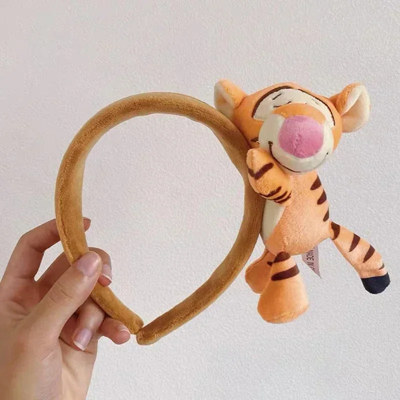 Disney Cartoon Winnie the Pooh Headband Girls Suelly Plush Ears Hair Bands Baby Eeyore Headwear Kid Fall Winter Hair Accessories