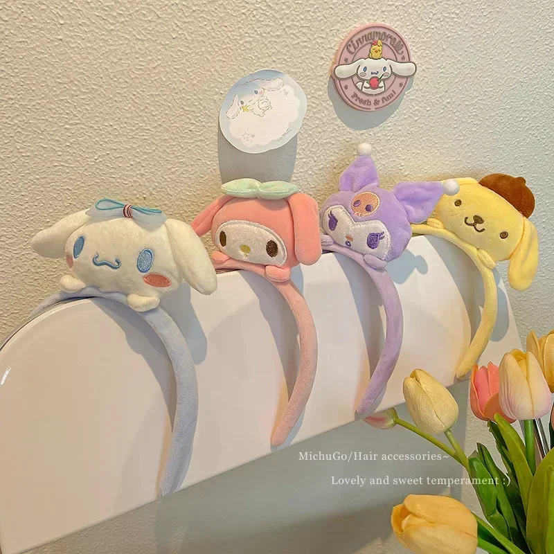 Disney Cartoon Winnie the Pooh Headband Girls Suelly Plush Ears Hair Bands Baby Eeyore Headwear Kid Fall Winter Hair Accessories