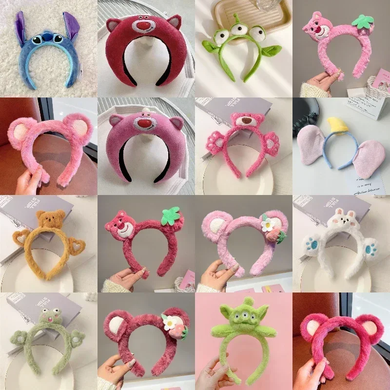 Disney Cartoon Winnie the Pooh Headband Girls Suelly Plush Ears Hair Bands Baby Eeyore Headwear Kid Fall Winter Hair Accessories