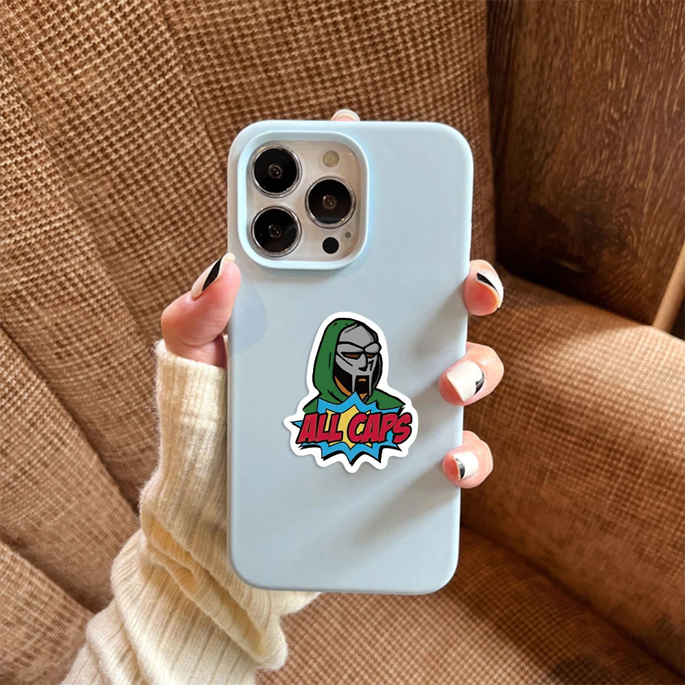 50PCS Hip Hop Rapper Mf Doom Stickers Singer Graffiti DIY Skateboard Phone Luggage Laptop Guitar Toys Decals Sticker For Fan